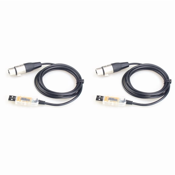 2X USB to Interface Adapter LED DMX512 Computer PC Stage Lighting Controller Dimmer ,Adapter Cable