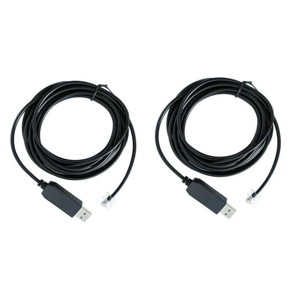 2X USB to Rj11 Rj12 6P4C Adapter Serial Control Cable EQMOD for - Mount Pc Connect Hand Cable,1.8M