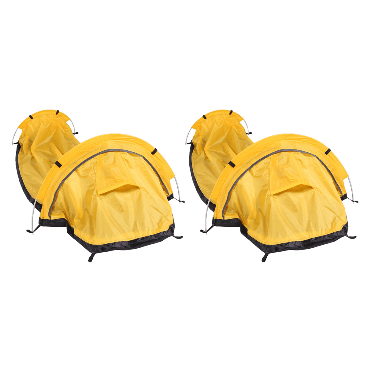 2X Ultralight Bivvy Tent Single Person Backpacking Bivy Tent Waterproof Bivvy Sack for Outdoor Camping Survival Travel,Yellow