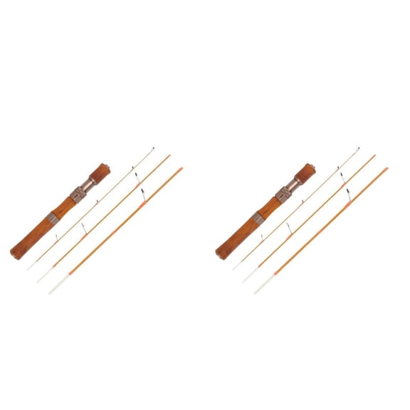 2X Ultralight Fishing Rod Carbon Fiber Lure Pole Bait 1.5-9G Line Wood Handle Fast Trout Fishing Rods