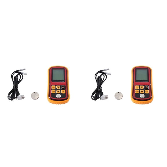 2X Ultrasonic Thickness Gauge GM100 1.2-225mm(Steel)Digital LCD Ultrasonic Thickness Meter Tester Gauge 0.1mm Resolution,As shown