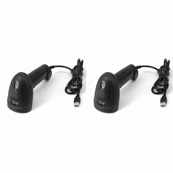 2X Universal 1D/2D USB Wired Barcode Scanner Handheld QR Codes Reader Mobile POS Plug and Play Support Logistic Store