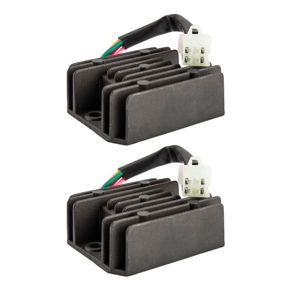 2X Universal 4 Wire Full Wave Black Motorcycle Regulator Rectifier 12V DC Bike Quad