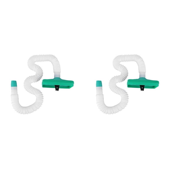 2X Universal Car Air Conditioning Vent Extension Hose Telescopic Auto Air Conditioner A/C Outlet Hose,White & Green