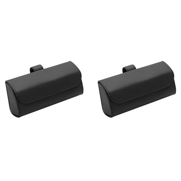 2X Universal Car Sunglass Holder, Car Sun Visor Eye Glasses Case Holders Leather Sunglasses Clip Storage, Black,2 x Car glasses case,Black