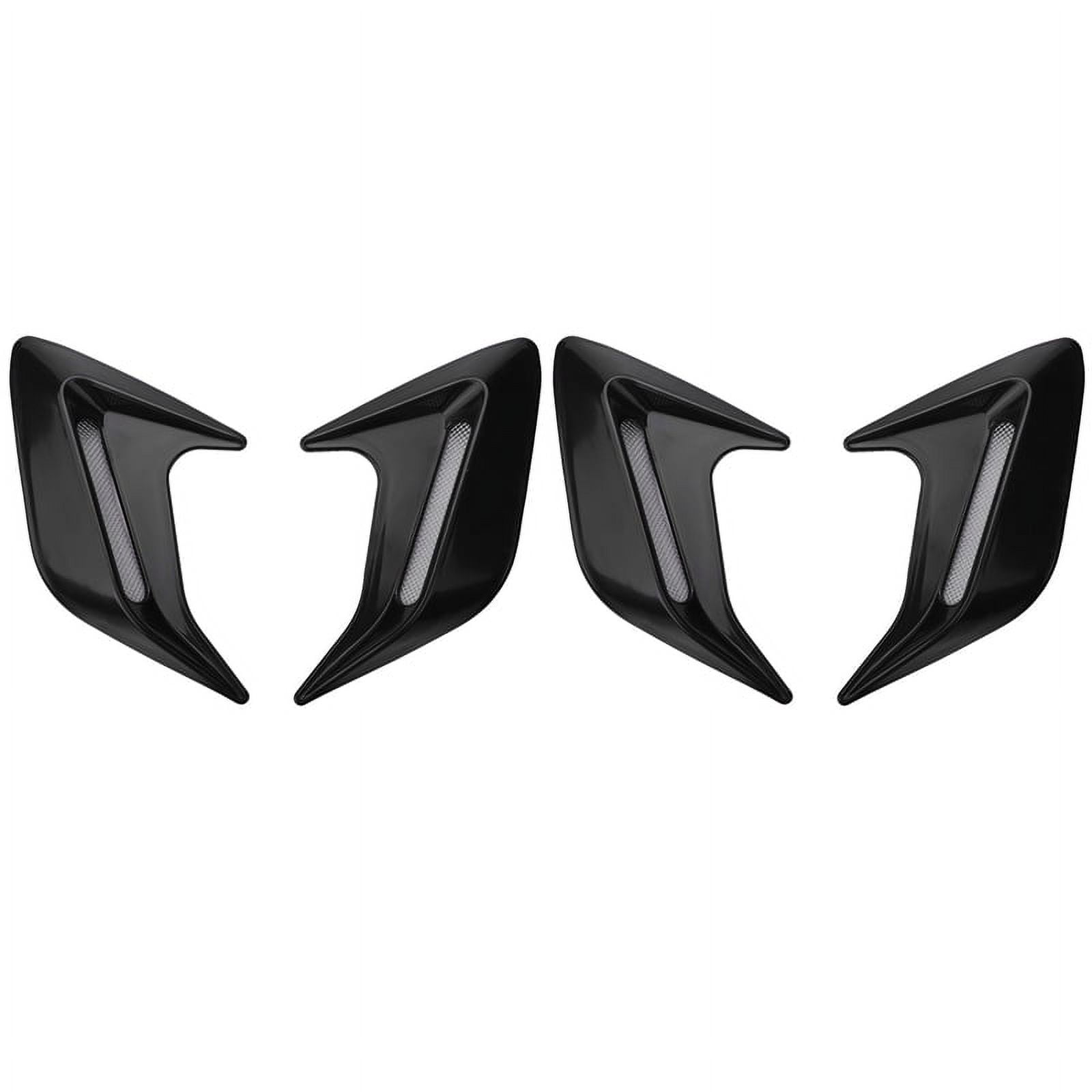2X Universal Car Vents Decorative Car Style Air Flow Vent Hood Black