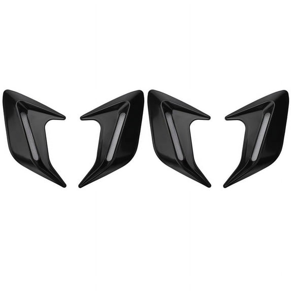 2X Universal Car Vents Decorative Car Style Air Flow Vent Hood Black
