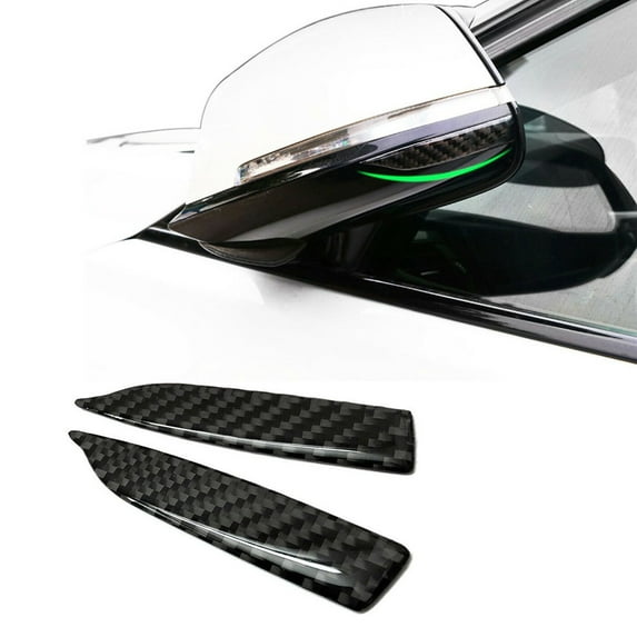 2X Universal Carbon Fiber Car Rearview Mirror Trim Side Mirror Protector Guard