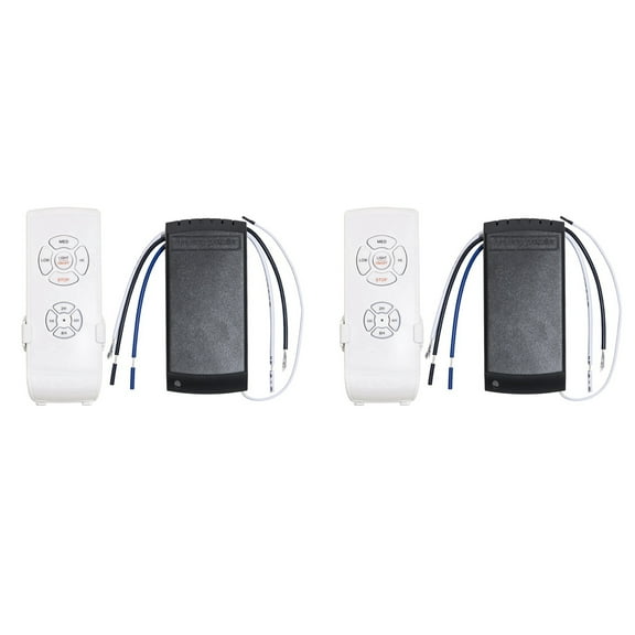 2X Universal Ceiling Fan Lamp Remote Control Kit Adjusted Wind Speed Transmitter Receiver Timing Control Switch 220V