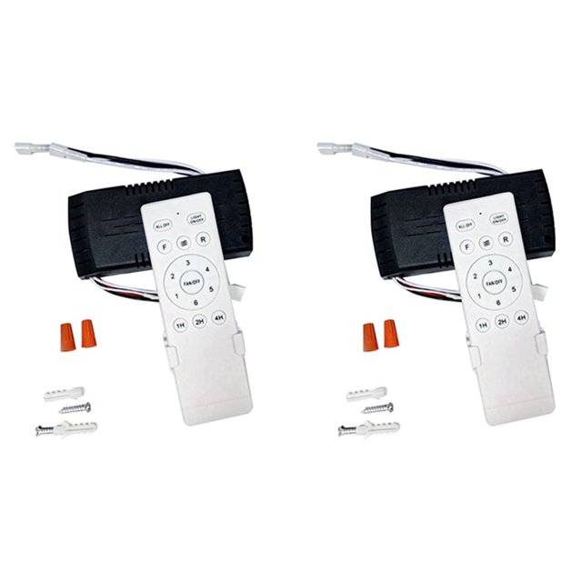 2X Universal Ceiling Fan Remote Control Kit Replacement, 6Speed