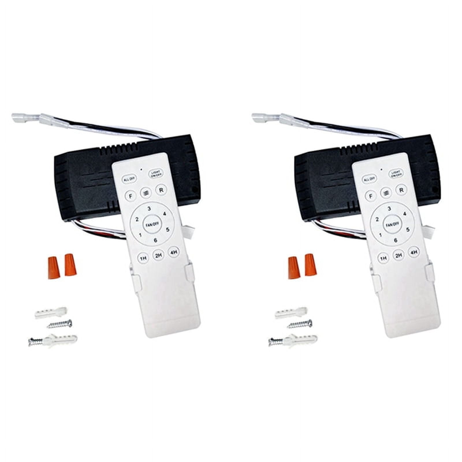 2X Universal Ceiling Fan Remote Control Kit Replacement, 6-Speed \u0026 Timing, Remote Replacement for DC Ceiling Fan Light