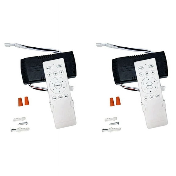 2X Universal Ceiling Fan Remote Control Kit Replacement, 6-Speed & Timing, Remote Replacement for DC Ceiling Fan Light