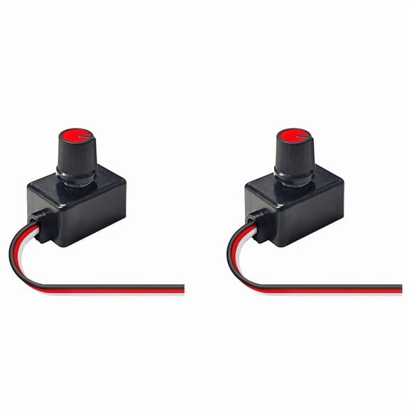 2X Universal Dimmer Switch 12-24V Low Voltage Light Strip Dimmer for LED RV Lights Interior, Truck Ceiling Lights Strip