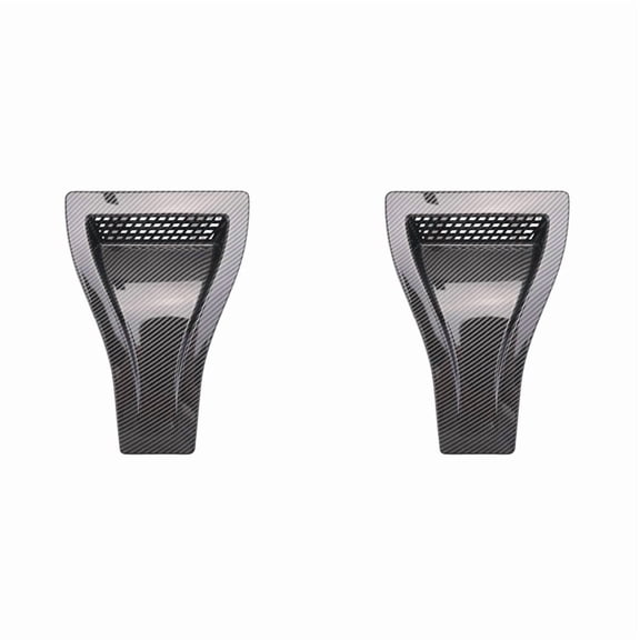 2X Universal Engine Hood Vent Louvers Air Scoop Bonnet Vent Air Intake Cover Carbon Look Car Parts Car Front Vent