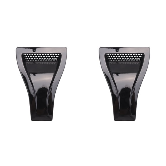 2X Universal Engine Hood Vent Louvers Air Scoop Bonnet Vent Air Intake Cover Glossy Black Car Parts Car Front Vent