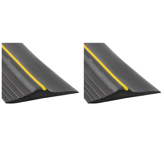 2X Universal Garage Door Bottom Threshold Seal Strip Weatherproof Rubber (10Ft, Black)