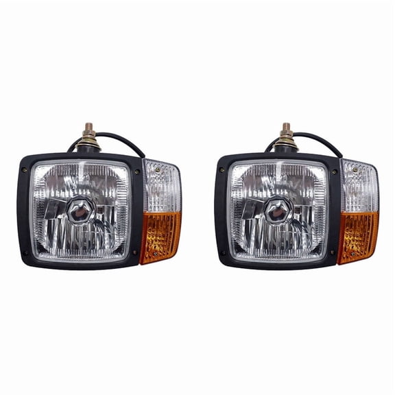 2X Universal LED Turn Signal Indicator Work Light Headlights,for Tractor Trailer Excavator Truck Right Side