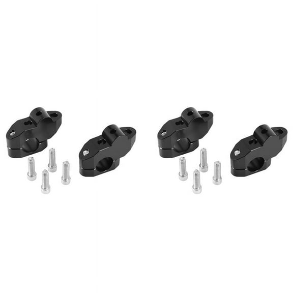 2X Universal Motorcycle Handlebar Riser for 22mm Bars Clamp for Black,2 x set of Handlebar Riser,Black