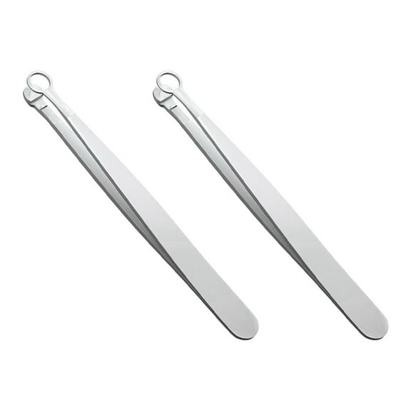 2X Universal Nose Hair Trimming Tweezers Stainless Steel Eyebrow Cut Manicure Makeup Scissors