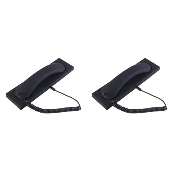 2X Universal Retro Phone Receiver Handset Smartphone Call Headset 3.5mm Landline Telephone Microphone