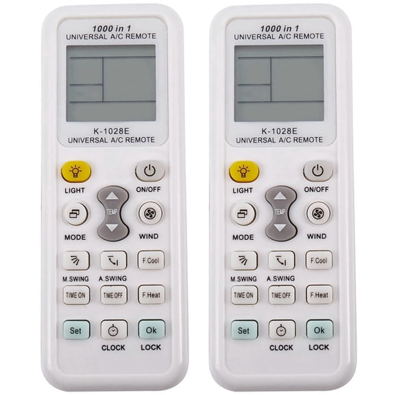 2X Universal Wireless K-1028E 1000 In 1 Ac Digital Lcd Remote Control For Air Conditioner
