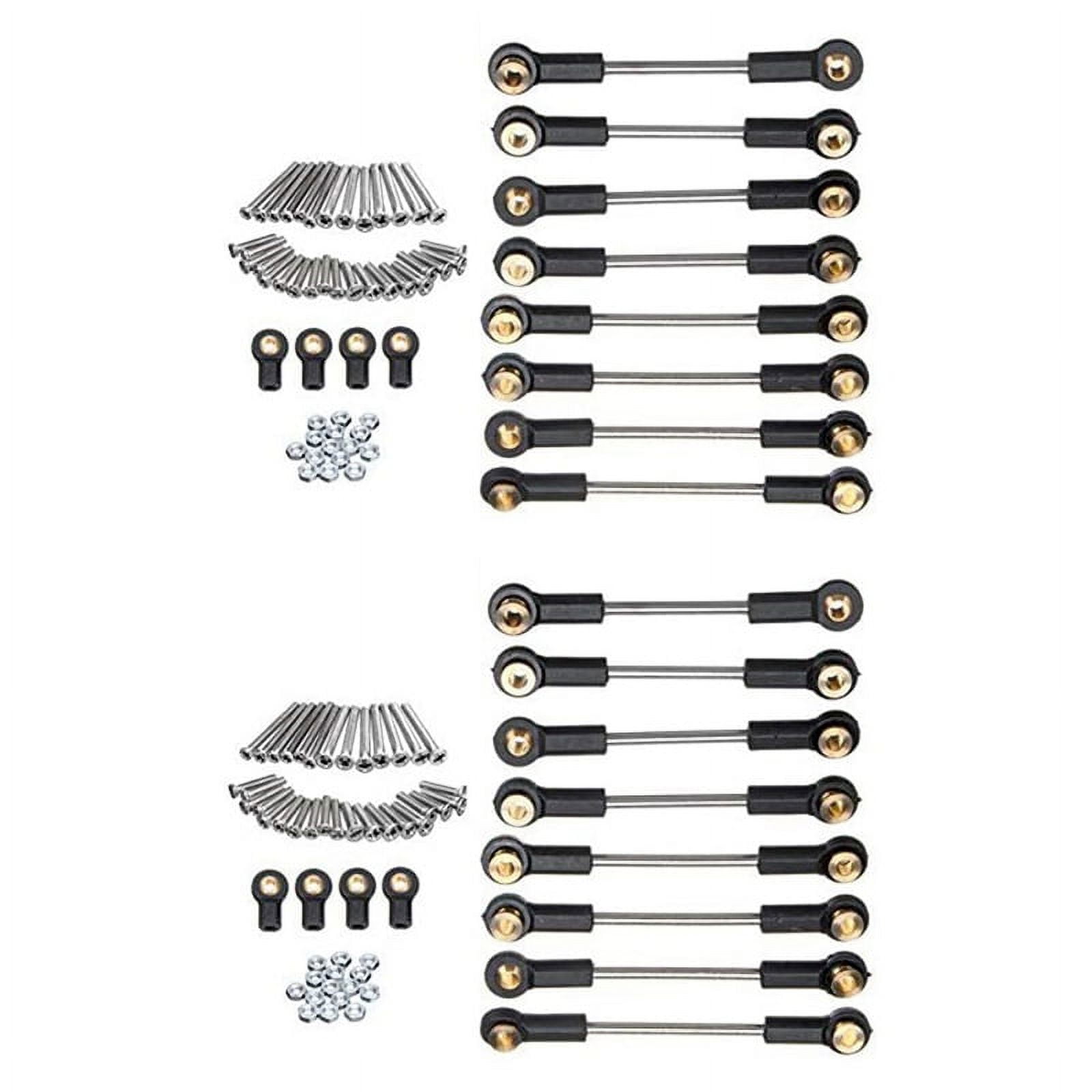 2X Upgrade Replacement Part Metal Suspension Toe Link Tie Rod Set for 1/16 C14 C24 RC Car Parts