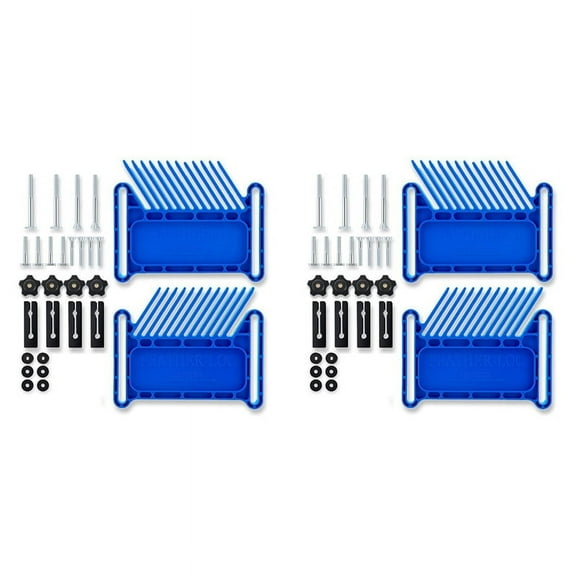 2X Upgraded Featherboard Device Stackable Board Fits Most Standard , T-Slots, T-Rails on Table Saws,Blue