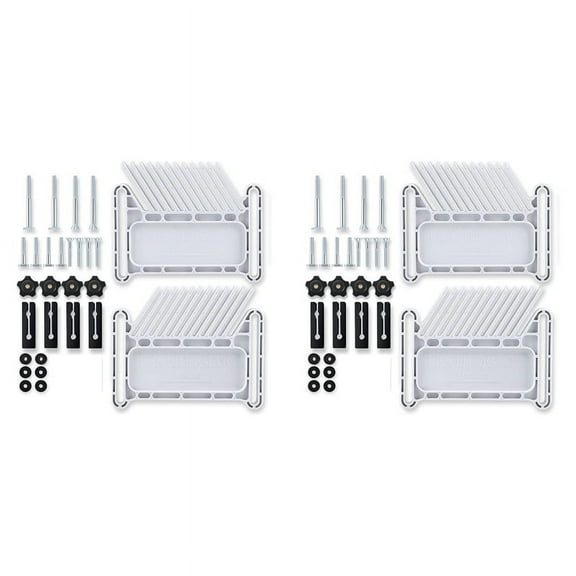 2X Upgraded Featherboard Device Stackable Board Fits Most Standard , T-Slots, T-Rails on Table Saws,White