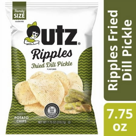 2X-Utz Fried Dill Pickle Ripples Potato Chips - 7.75 oz