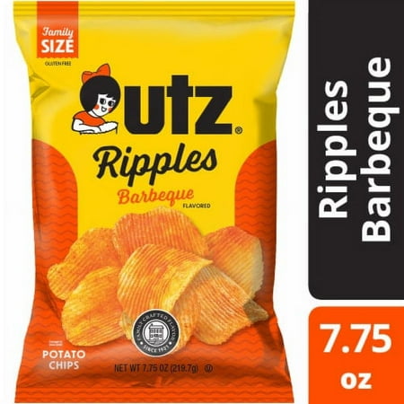 2X-Utz Ripples Barbeque Potato Chips - 7.75 oz