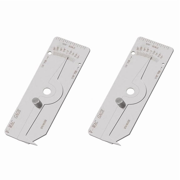 2X V- Single Weld Gage Welding Inspection Thread Gauge Inch Checks Undercut Crown Height Porosity Pits