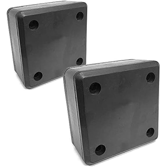 2X Vanguard RDB00003 Reinforced Rubber Square 4 Hole 6-1/4" x 6-1/4" x 3" Molded Dock Bumper Semi Commercial Truck Trailer Chassis Flatbed$$Tools & Hardware Other
