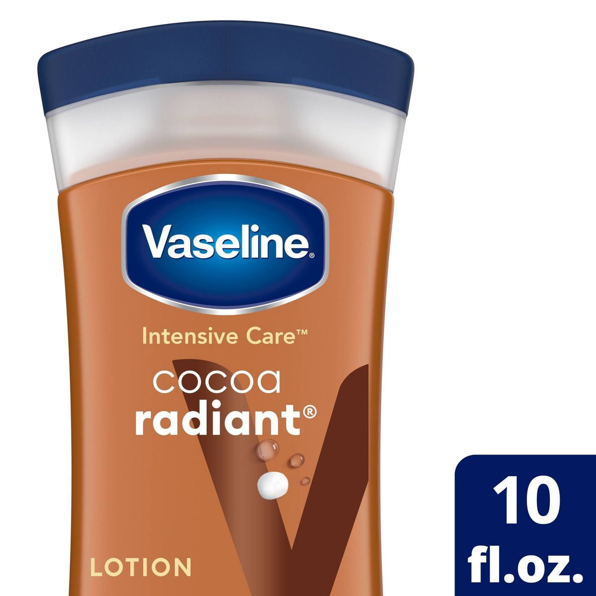 2X - Vaseline Intensive Care Body Lotion Cocoa Radiant for Dry Skin with Ultra-Hydrating Lipids 10 fl oz