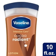 2X - Vaseline Intensive Care Body Lotion Cocoa Radiant for Dry Skin with Ultra-Hydrating Lipids 10 fl oz