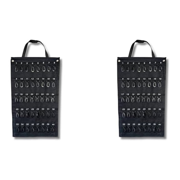 2X Versatile Roll-Up Key Storage Box, Weatherproof Portable Storage Box, Holds 40 Keys, Security Hook, for Home Office