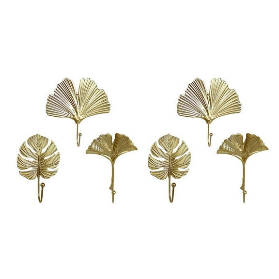 2X Vintage Coat Hooks Wall Hooks Decorative Hooks Leaf Shape Metal Towel Hooks Hanger Wall Mounted Multi-Purpose Hooks B