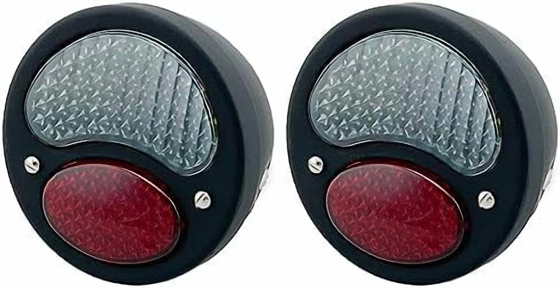 Custom Marker Lights Small Red Marker Lights With Visor - Chrome Mini