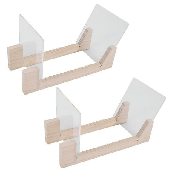 2X Vinyl Record Storage Holder,Acrylic Ends,Display Your and in This Modern Portable Rack Unit