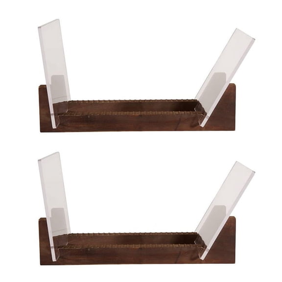 2X Vinyl Record Storage Holder - Acrylic Ends - Display Your and in This Modern Portable Rack Unit