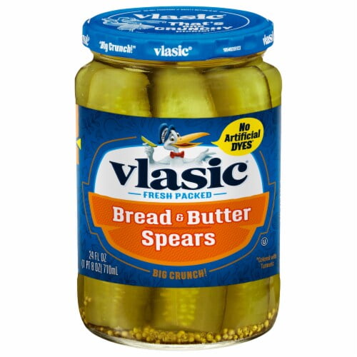 2X - Vlasic Bread \u0026 Butter Pickle Spears 24 fl oz