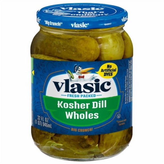 Vlasic Keto Friendly Kosher Dill Whole Pickles 32 OZ - Pack of 2