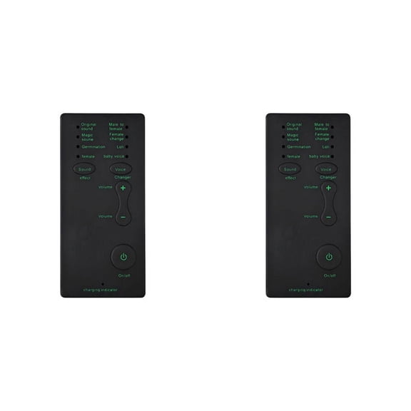 2X Voice Changer 7 Different Sound Changes Device for Computer Laptop Mobile Phone,2 * Mini Voice Changer 2 * Audio Cable 2 * USB Cable,black