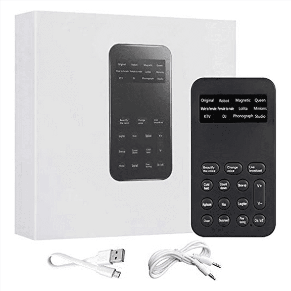 2X Voice Changer Handheld Microphone Voice Changer with Sound Multifunctional Effects Machine for Phone/ (S9)