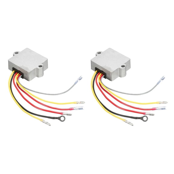2X Voltage Regulator for Mercury Mariner Outboard 6 Wire 815279-3 883072T Motorboat Modification Accessories,2 x Voltage Regulator,Silver