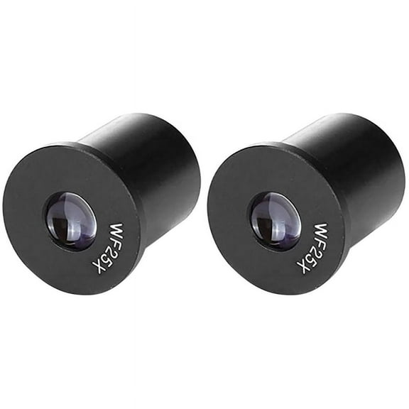 2X WF25X Biological Microscope Eyepiece Installation Size 23.2MM Field of View 9MM Eyepiece,2 x Biological microscope eyepiece,black