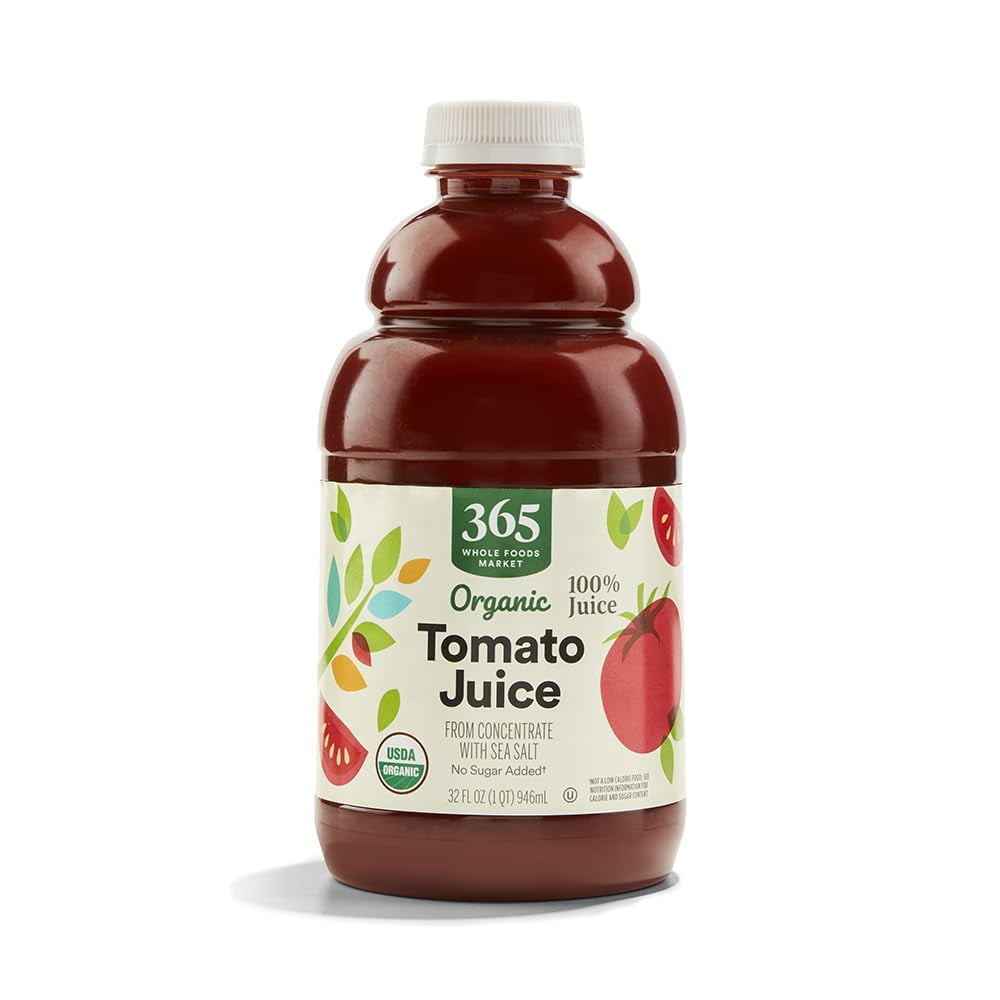 2X WF365 , Organic 100 Juice From Concentrate With Sea Salt, Tomato