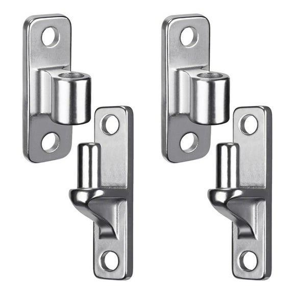 2X Wall Mount Gate Hinges for Farm Gates, Outdoor One-Piece No-Weld Chain Link Fence Parts with 5/8 Hinge Pin