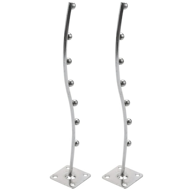 2X Wall Mount Waved Waterfall Hanger Rack 7 Beads Garment Display Hooks