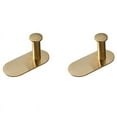 thumbnail image 1 of 2X Wall Mounted Hand Towel Bar Rack Brushed Gold Stainless Steel Round Toilet Paper Holder Hardware Accessories,10cm, 1 of 4