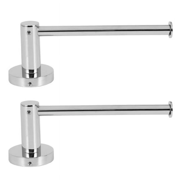 2X Wall Mounted Holder Polished Chrome Stainless Steel Bathroom Kitchen Paper Towel Dispenser Tissue Hanger